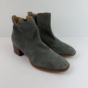 Lucky Brand LK-LILYE Gray Suede Leather Ankle Boots Womens Size 10 M